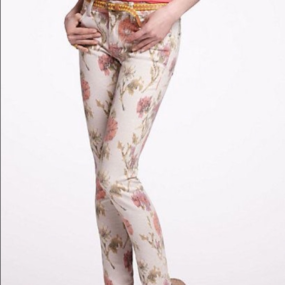 Pilcro Floral Ikat Stet Slim, size 28.
